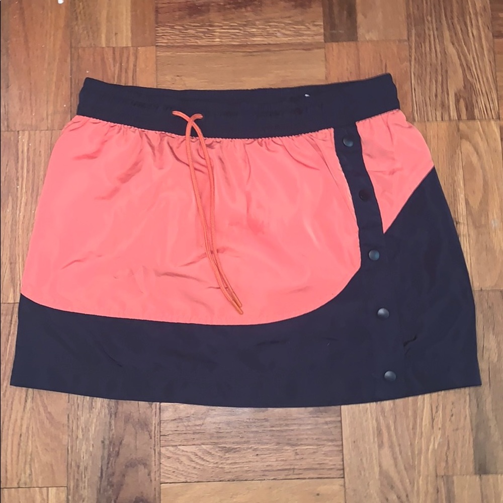 Vintage style windbreaker material skirt
